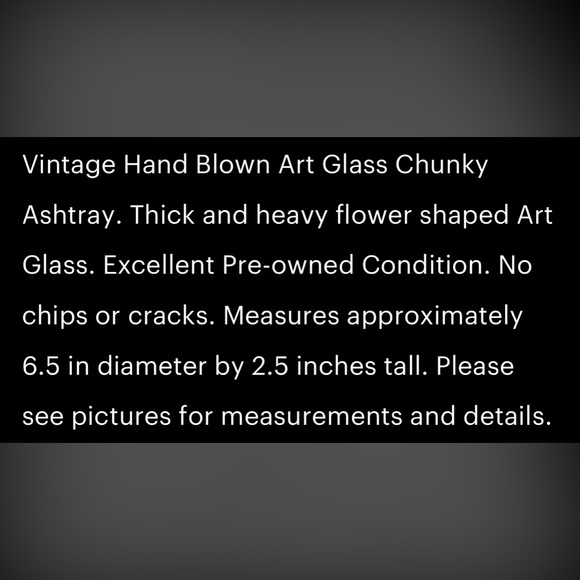 VINTAGE GLASS ASHTRAY - unique find - Picture 6 of 8